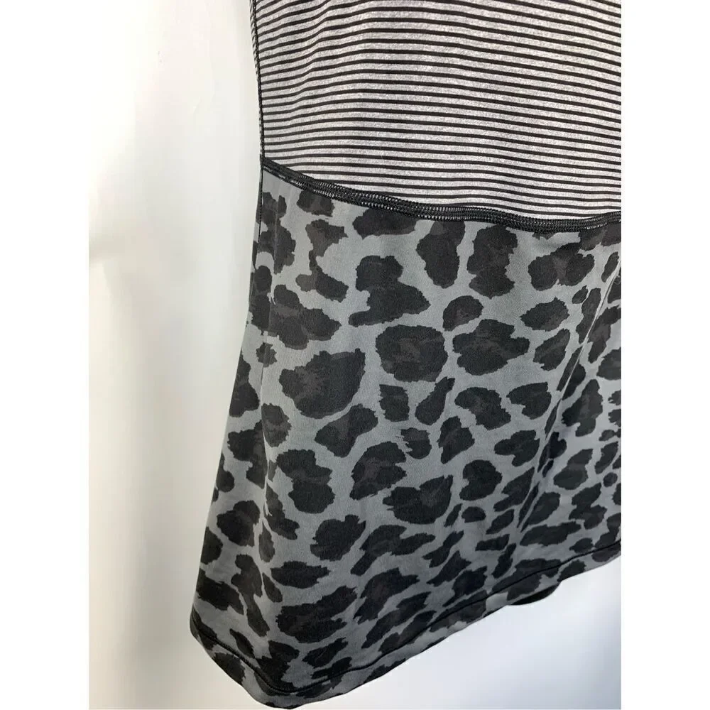 Box 5 -- Lululemon Leopard Stripe Fitted Tank Top Size 8